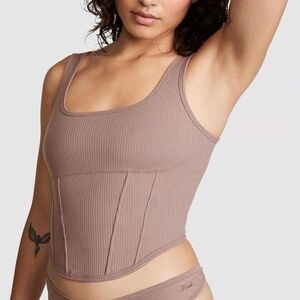 Ribbed corset top